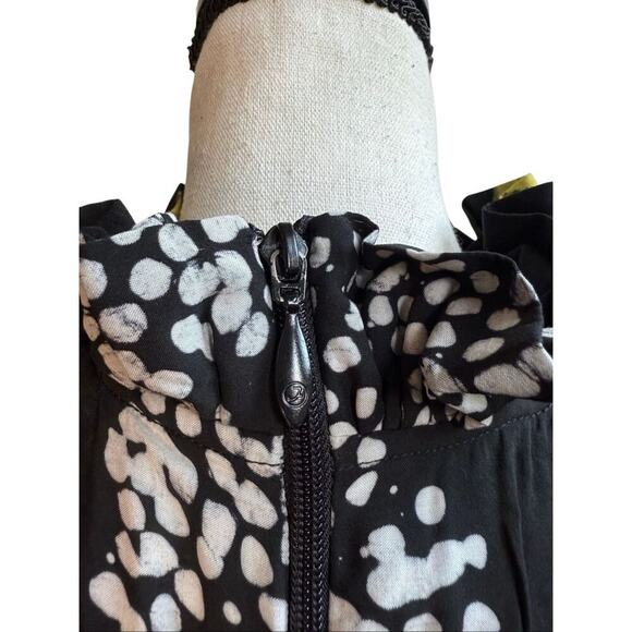 Busayo Black Yellow Puff Sleeve Print Maxi Dress - Picture 12 of 13